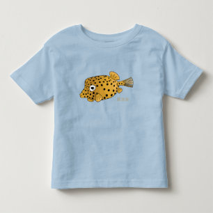 tecknad för gult boxfish- illustration t shirt