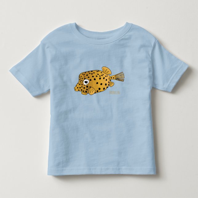 tecknad för gult boxfish- illustration t shirt (Framsida)