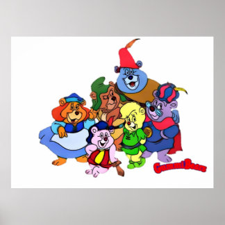 Tecknad för Gummi Bears retro 80s Poster