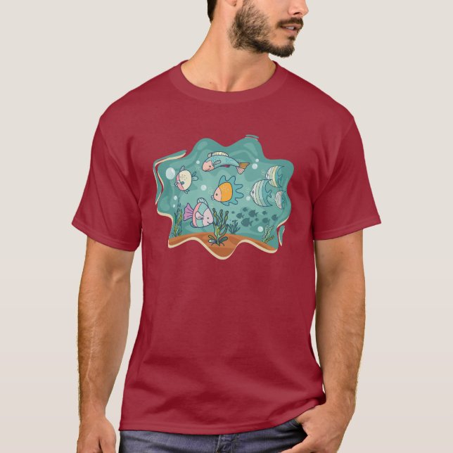 Tecknad för havets livslängd t shirt (Framsida)