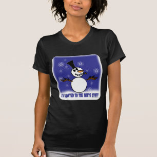 Tecknad för Helgdag för att lägga till Snögubbe Tee Shirt