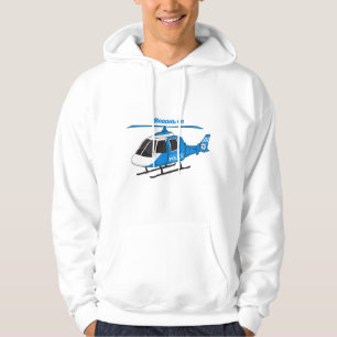 Tecknad för helikopterhelikopterhelikopter för kav hoodie