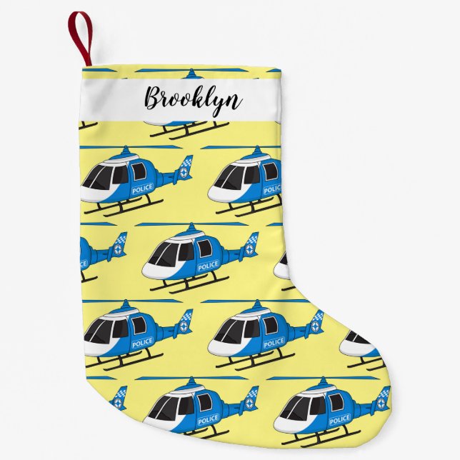 Tecknad för helikopterhelikopterhelikopter för kav liten julstrumpa (Framsidan)