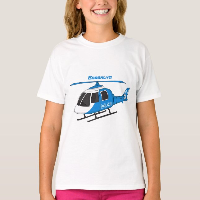 Tecknad för helikopterhelikopterhelikopter för kav t shirt (Framsida)