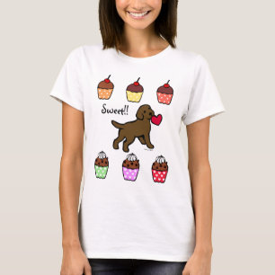 Tecknad för hjärta för chokladlabbvalp t-shirt
