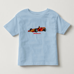 Tecknad för höghastighetsbilar med tävla  t shirt