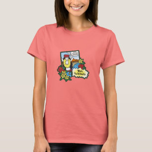 Tecknad för Hula flickaMele Kalikimaka hawaiansk Tee Shirt