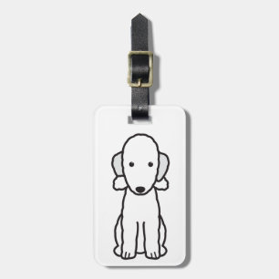 Tecknad för hund för Bedlington Terrier Bagagebricka