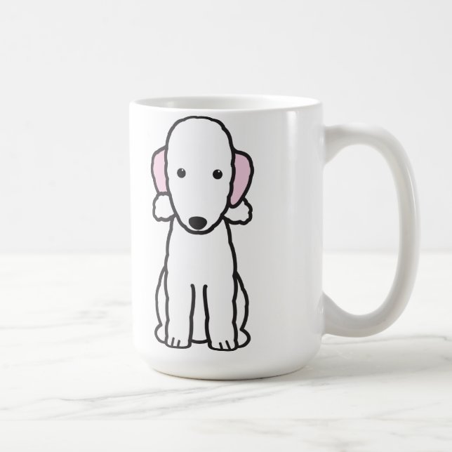 Tecknad för hund för Bedlington Terrier Kaffemugg (Höger)