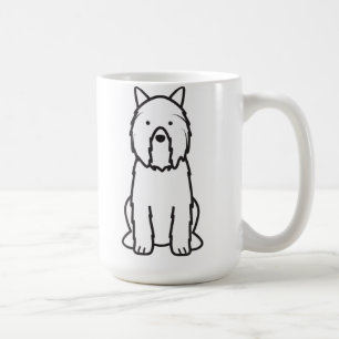 Tecknad för hund för Bouvier des Flandres Kaffemugg