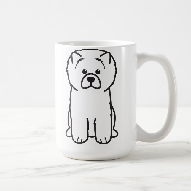 Tecknad för hund för ChowChow Kaffemugg (Höger)