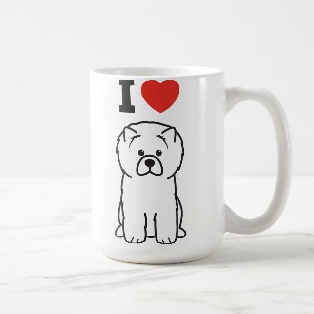 Tecknad för hund för ChowChow Kaffemugg (Höger)