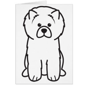 Tecknad för hund för ChowChow OBS Kort