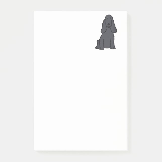 Tecknad för hund för engelskacockerspanielSpaniel Post-it Block (Framsida)