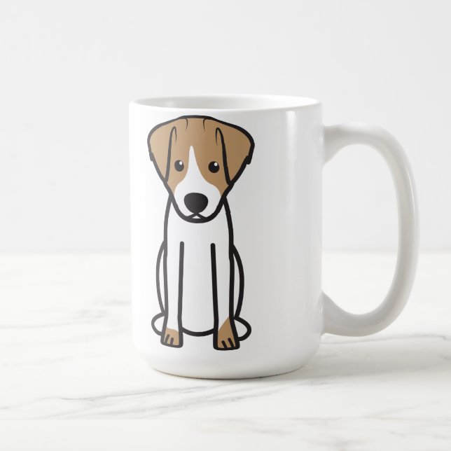 Tecknad för hund för jackRussell Terrier Kaffemugg (Höger)