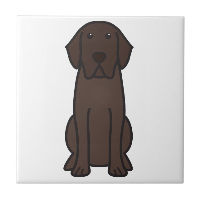Tecknad för hund för Labrador Retriever Kakelplatta (Framsidan)