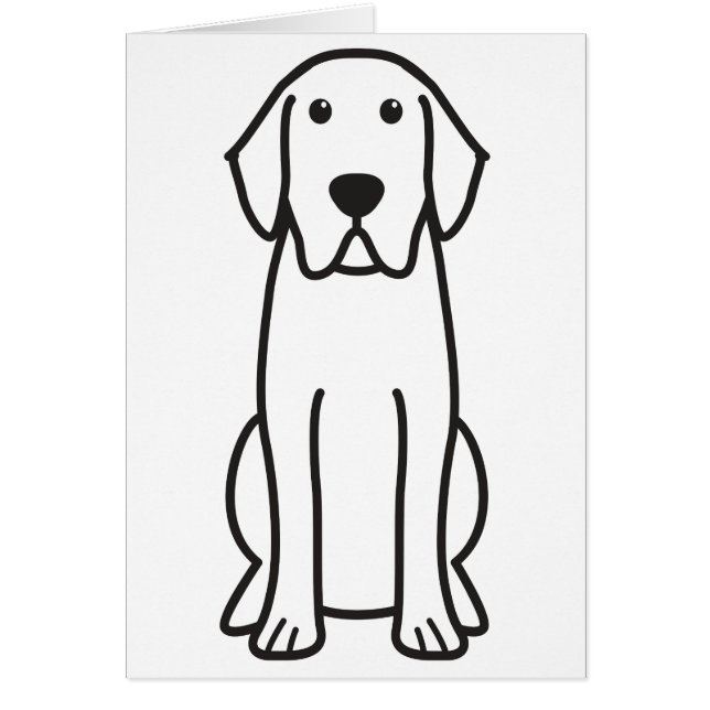 Tecknad för hund för Labrador Retriever OBS Kort (Framsidan)