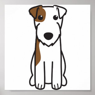 Tecknad för hund för ParsonRussell Terrier Poster