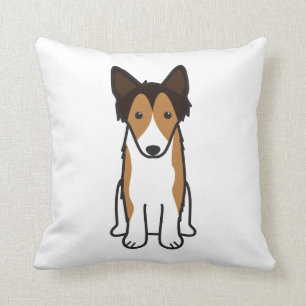 Tecknad för hund för Shetland Sheepdog Kudde