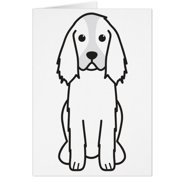 Tecknad för hund för Spaniel för engelsk Springer OBS Kort (Framsidan)