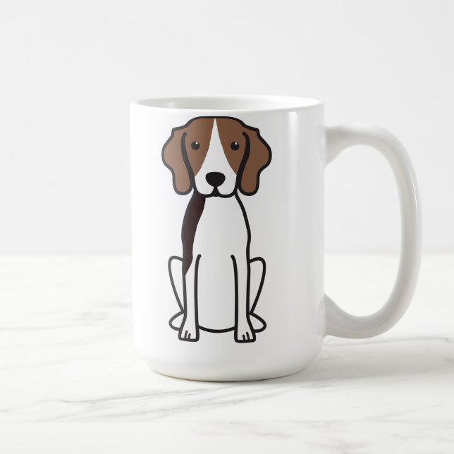 Tecknad för hund för Treeing fotgängareCoonhound Kaffemugg (Höger)