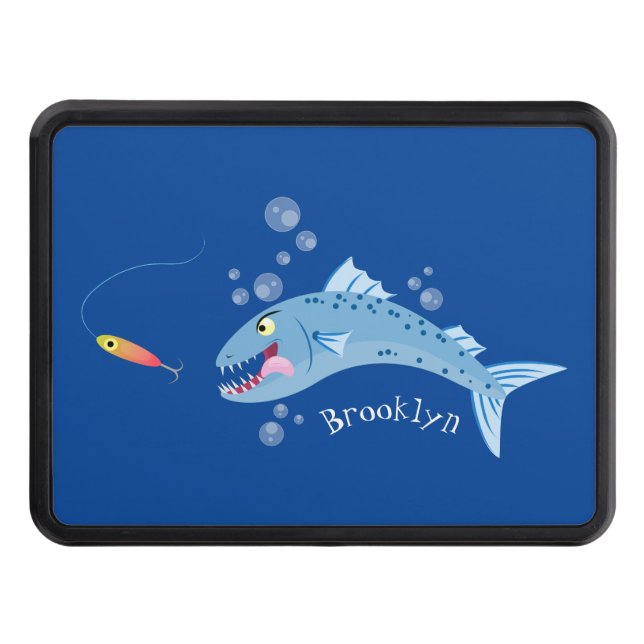 Tecknad för hungrigt fiske i Barracuda Dragkroksskydd (Framsidan)