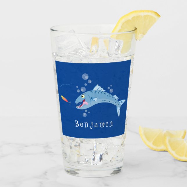 Tecknad för hungrigt fiske i Barracuda Glaskopp (Bakside Is)