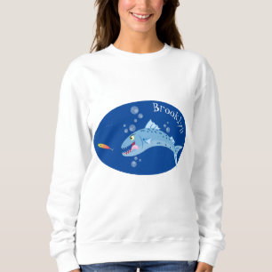 Tecknad för hungrigt fiske i Barracuda T Shirt