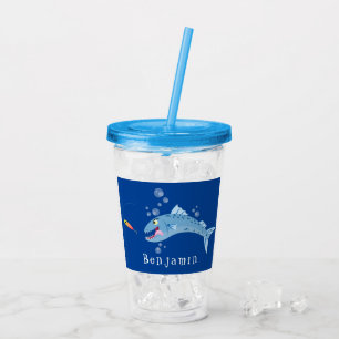 Tecknad för hungrigt fiske i Barracuda Take Away Mugg