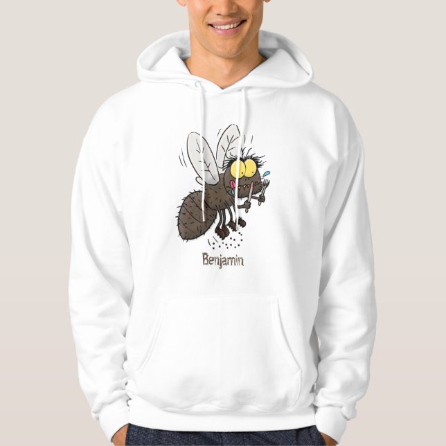Tecknad för insekt av häsfluga hoodie (Framsida)