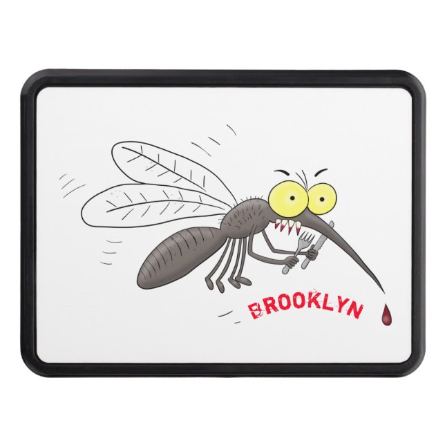 Tecknad för insekt av luddig myggmygga dragkroksskydd (Framsidan)