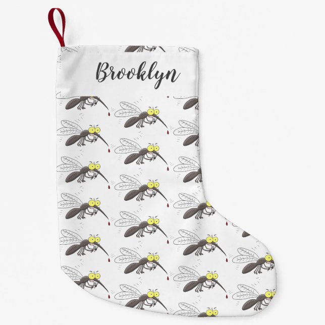 Tecknad för insekt av luddig myggmygga liten julstrumpa (Framsidan)