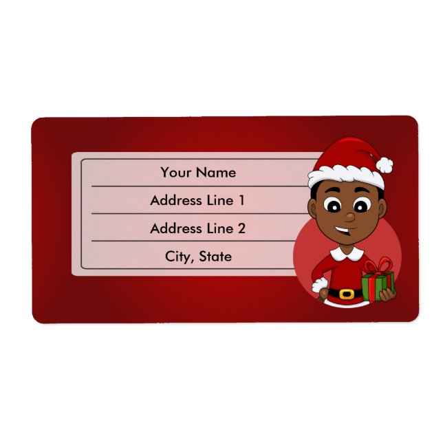 Tecknad för julpojke fraktsedel (Framsidan)