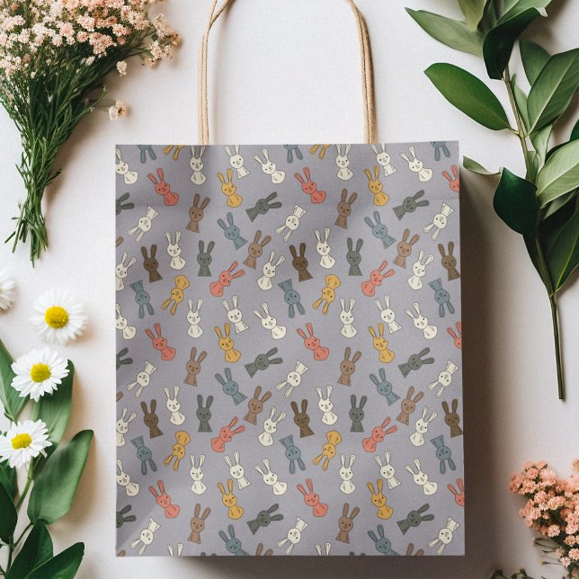 Tecknad för kaninPåskhare (gift bag, birthday surprise gift bag, teddy bear gift bag, wine gift bag, travel bag, use and throw )