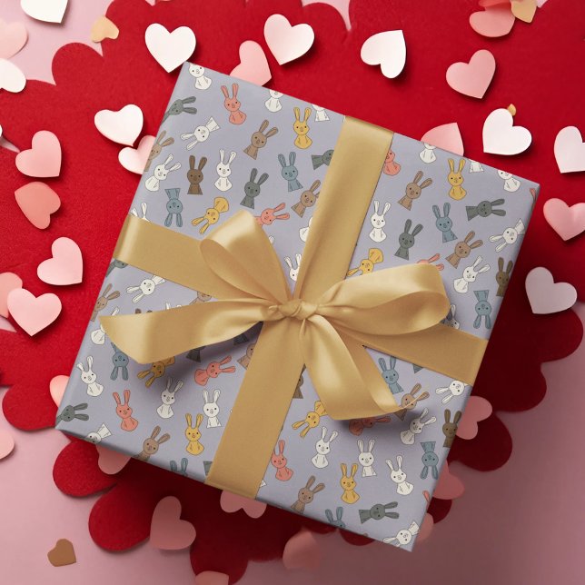 Tecknad för kaninPåskhare Presentpapper (rabbit pattern birthday packing gift wrap,gift wrapping paper,return gift wrap paper,paper gift)