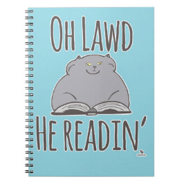 Tecknad för Kattdjur för läsning av Roligt, Tjock Anteckningsbok