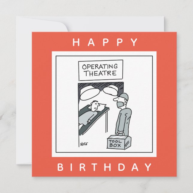 Tecknad för kirurgiskt ingång till operativ teater kort (Framsida)