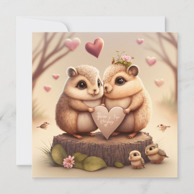 Tecknad för klumpiga björnar inbjudningar (Framsida)