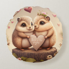 Tecknad för klumpiga björnar rund kudde