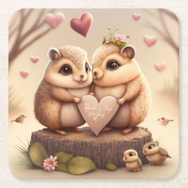 Tecknad för klumpiga björnar underlägg papper kvadrat