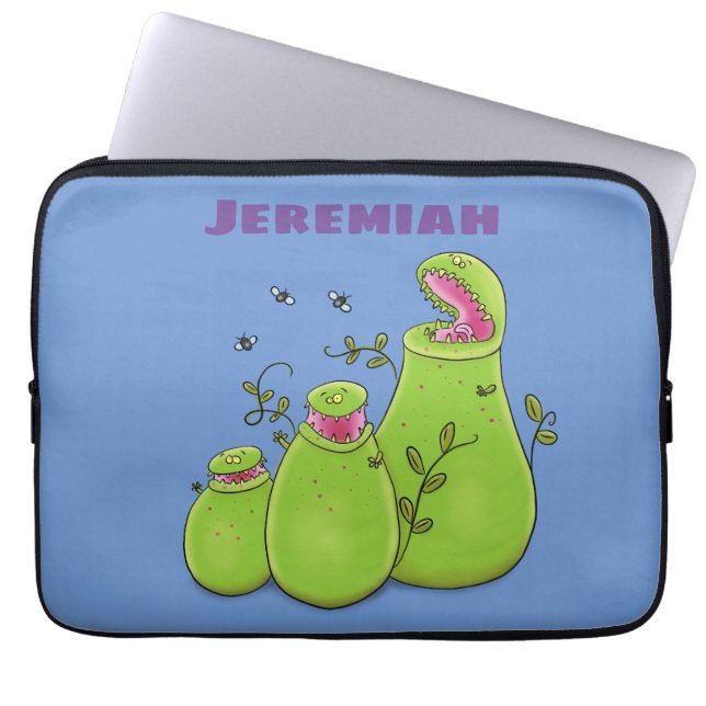 Tecknad för köttätande gröntar för pitchers laptop fodral (Framsidan)