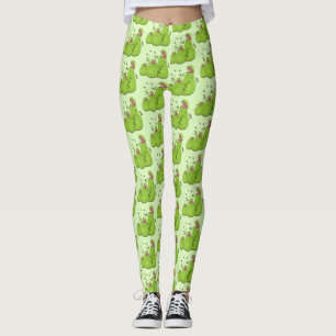 Tecknad för köttätande gröntar för pitchers leggings