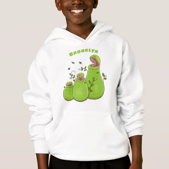 Tecknad för köttätande gröntar för pitchers t shirt (Framsida)