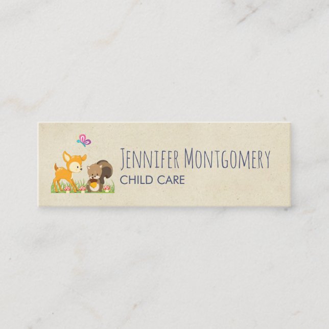 Tecknad för krångning av kål mini visitkort (Framsida)