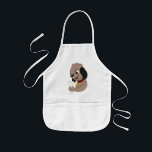 Tecknad för kute-valpen barnförkläde<br><div class="desc">Apron med en illustration av en söt liten brun valp med ben,  illustrerad av Radka Kavalcova / MaxiHarmony</div>