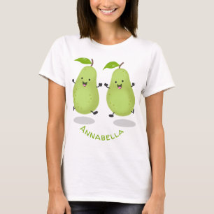 Tecknad för kutépäronpar t shirt