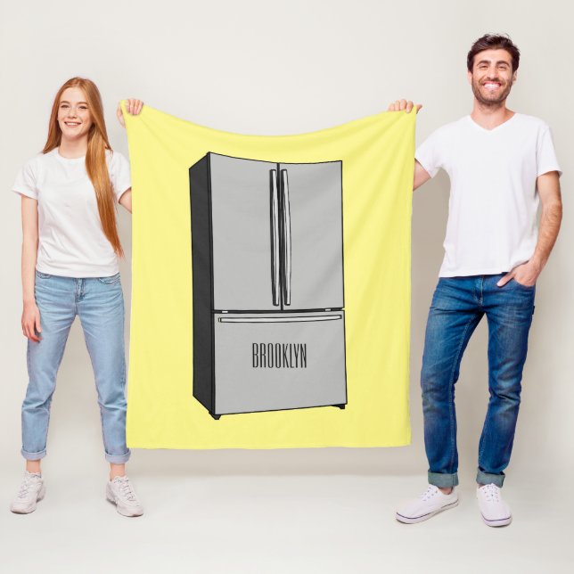 tecknad för kylskåp för fransk fleecefilt (På plats)