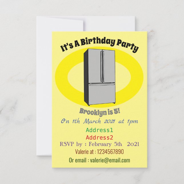 tecknad för kylskåp för fransk inbjudningar (Framsida)