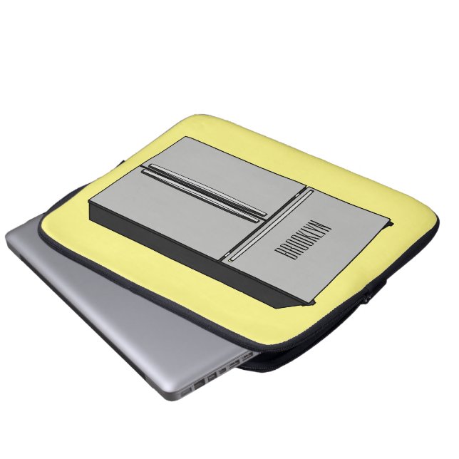 tecknad för kylskåp för fransk laptop fodral (Framre botten)