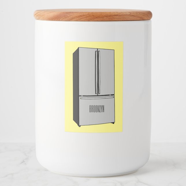 tecknad för kylskåp för fransk mat etikett (Framsida)